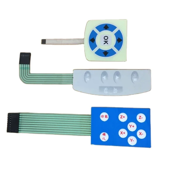 Embossed With LED Thin Film / Membrane Control Panel With 3M467 Adhesive