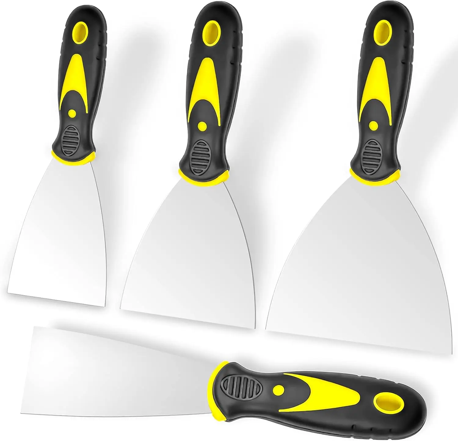 Double color handle stainless steel plastic handle scraper decoration wall cleaning knife putty knife