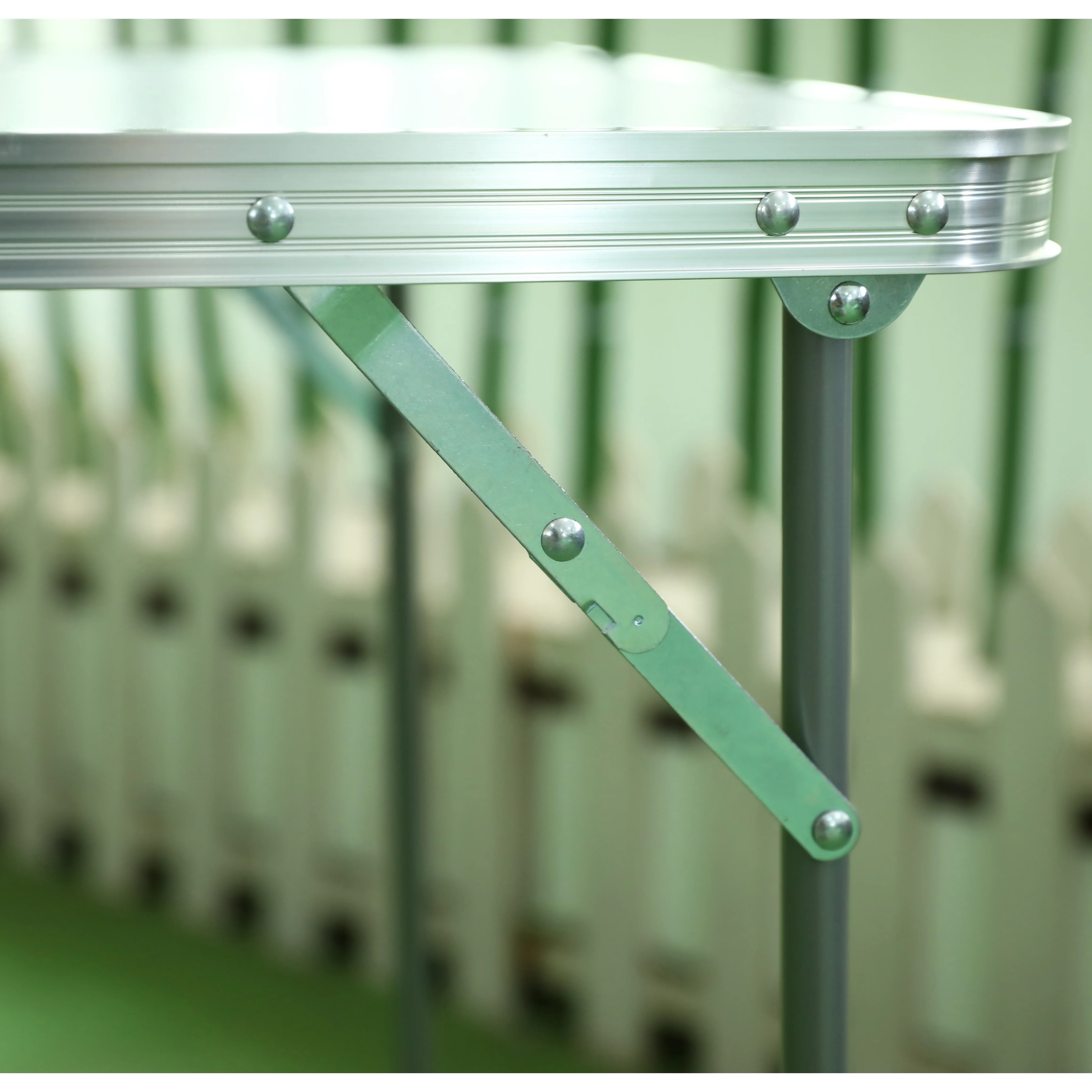 Outdoor furniture  steel folding tables camping picnic cheap price black tables easy to carry