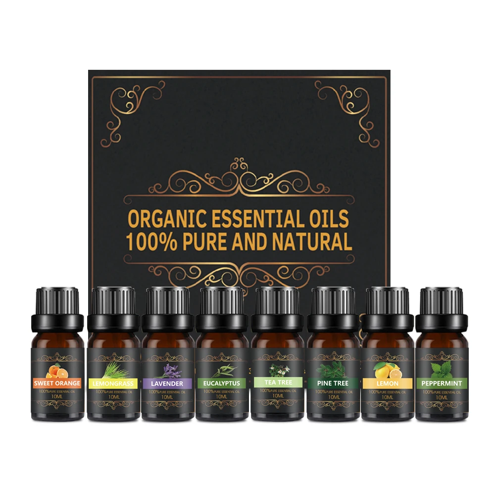Essential Oil Set of 8 100% Pure Floral Essential Oils for diffusers for Home