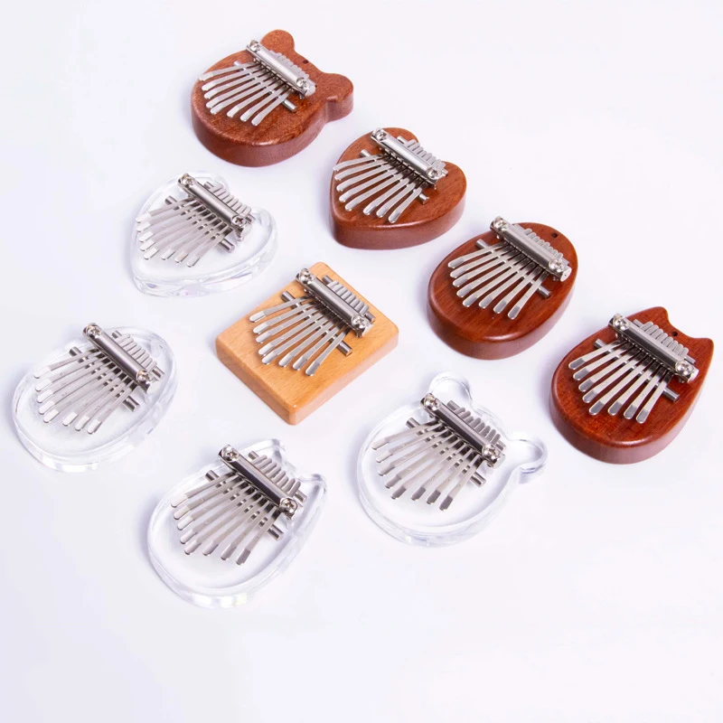 Мини-пианино для пальцев Kalimba 8 клавиш Портативное музыкальное маленькое милое