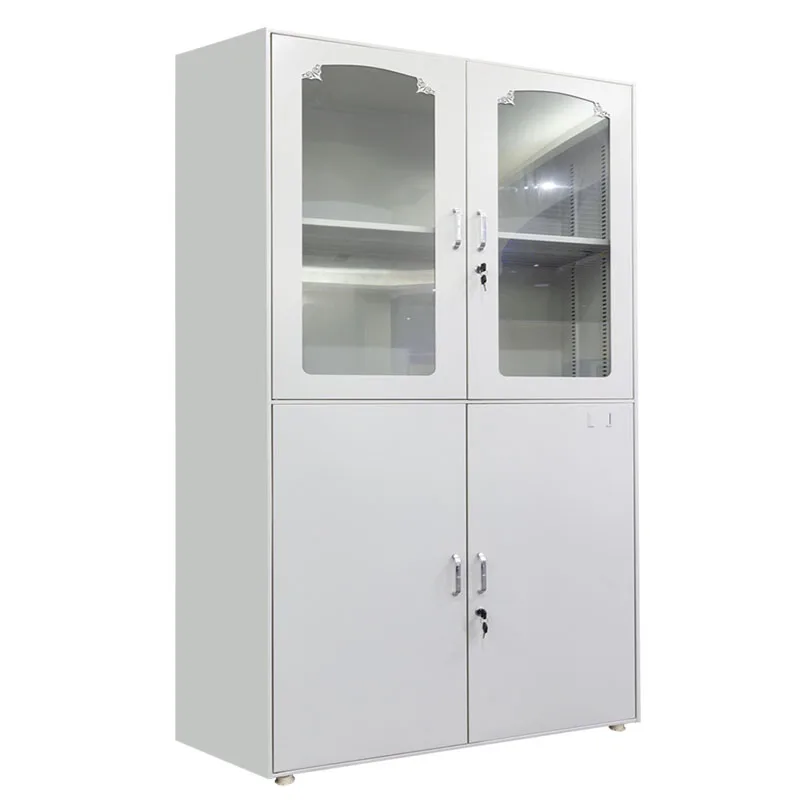
Above Antiqued Lace Glass Show Window 2 Floors Below Opened 2 Doors Locker Steel Filling Cabinet For Home Office Furniture 