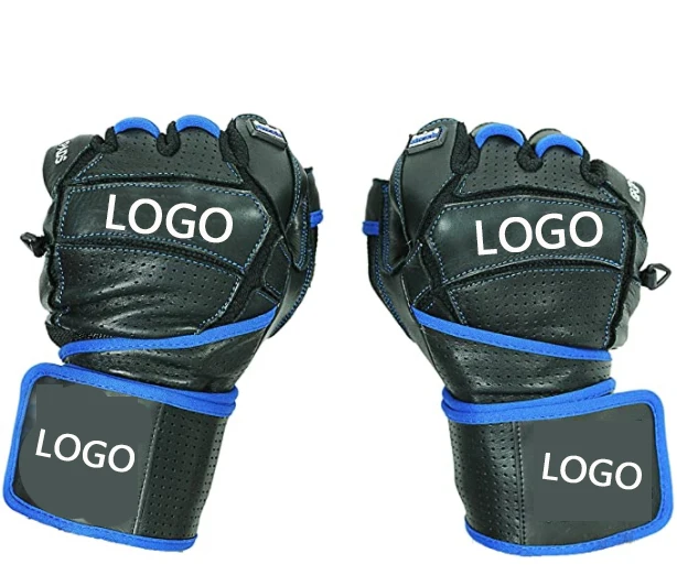 manufacturers 2020 fashion fitness gym gloves adjustable workout leather half finger crossfit weightlifting gloves