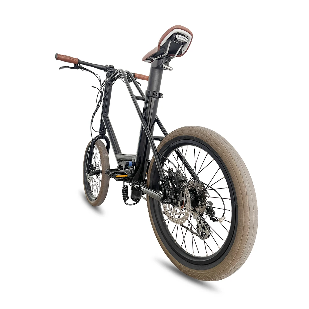 Hottech Popular cheap ebike 36V Lithium Battery 7speed electric bicycle 20 inch electric mid drive motor bike