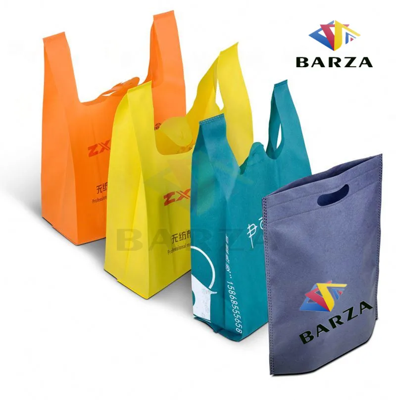 Custom Printed Logo Eco friendly Tote Recyclable Shopping PP Woven Bags