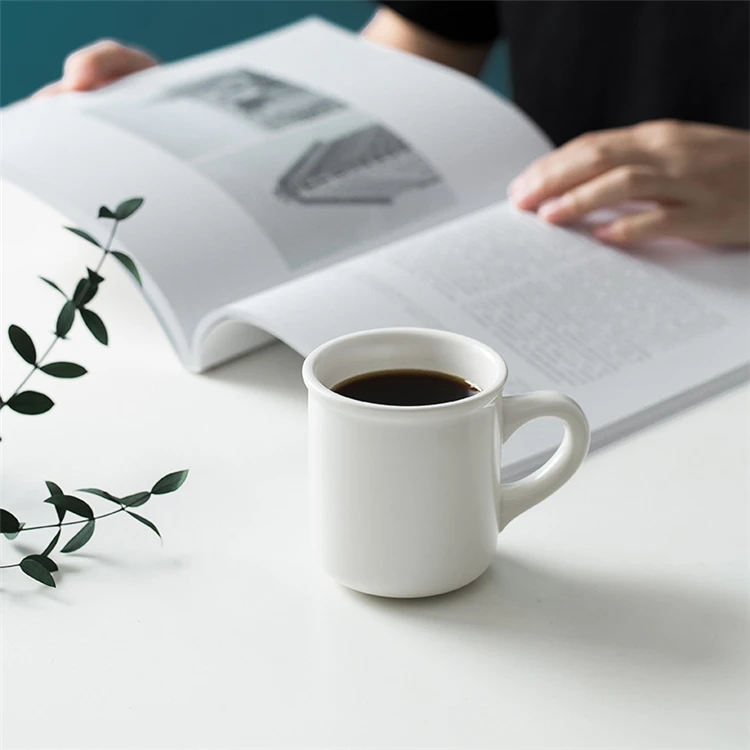 Concise style european coffee filter white porcelain pour over coffee dripper with cup