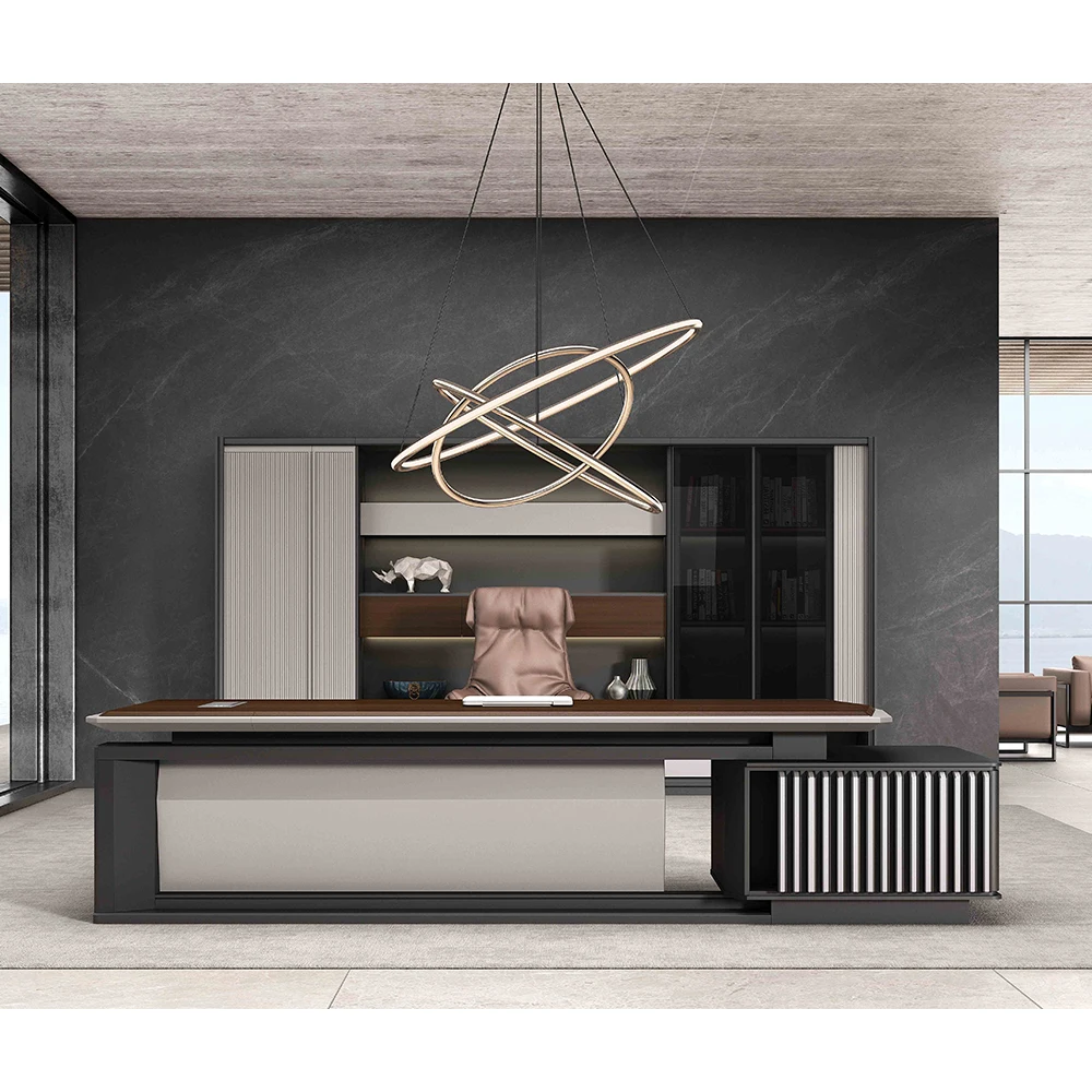 CEO boss modern supervisor office furniture desk design wooden executive office desk set