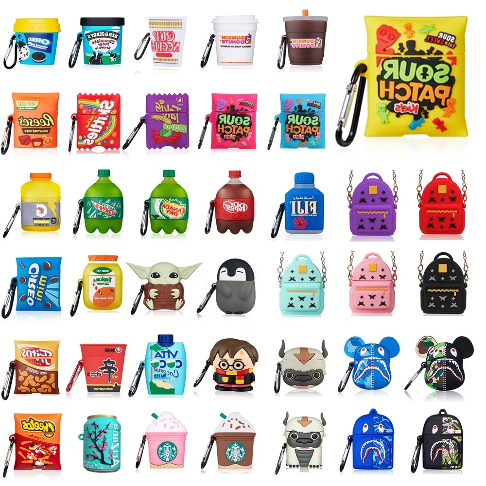 Еда и напитки Бутылка 3d аниме стильная футболка с изображением персонажей видеоигр Обувная коробка чехол для airpods наушники силиконовый чехол для apple Ipad air накладки для Surface pro 3