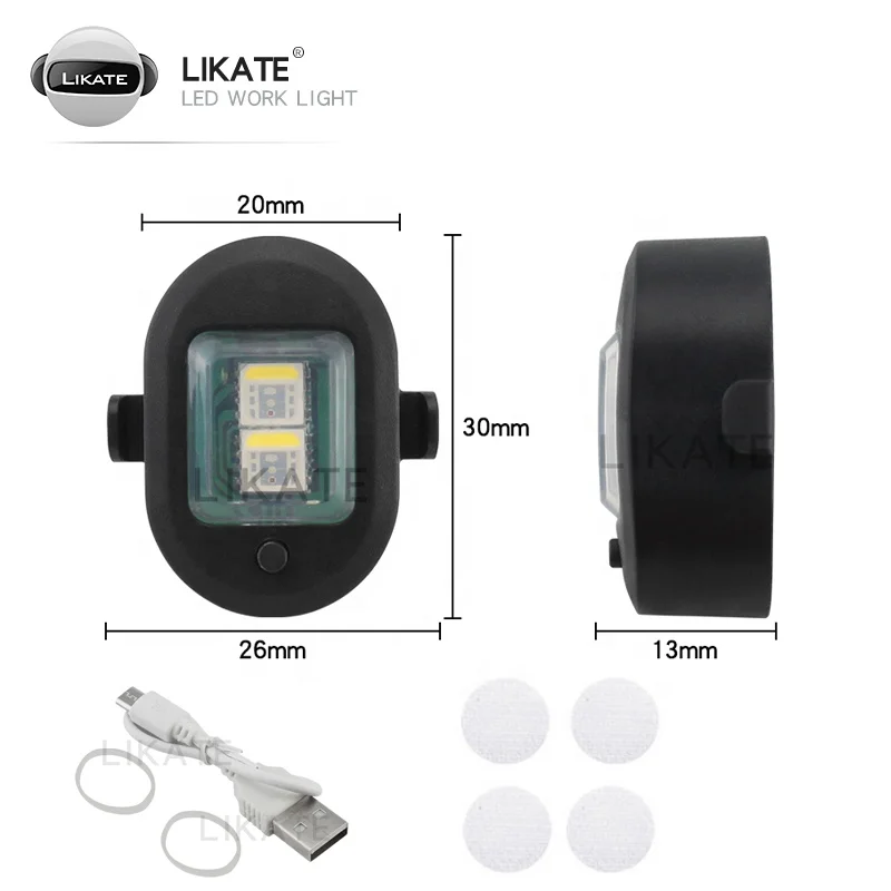 Anti-collision Warning Light Rc Drone Led Flash Position Wing Aircraft Airplane Helicopter Diy Parts Usb Charging Cables