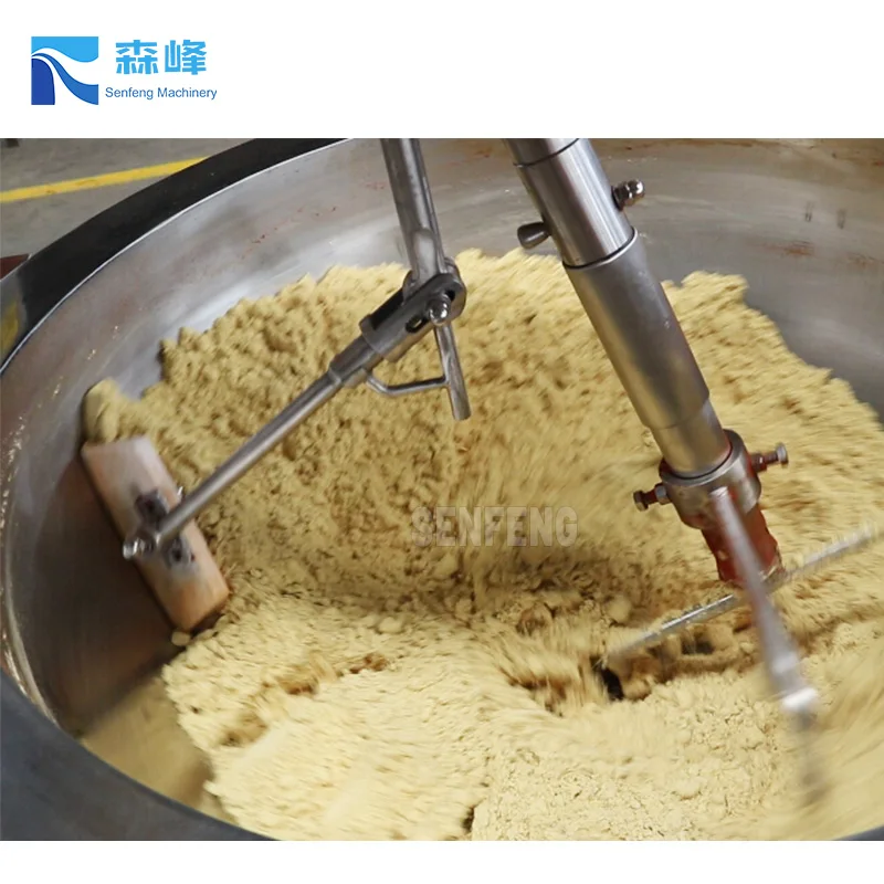 Factory supply industrial automatic gas heating stirring wok for candy cooking fire mixer for sale