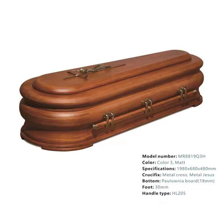 2022 new style  feuneral adult cheapest  wooden coffins  wooden  caskets and coffin box Spanish style