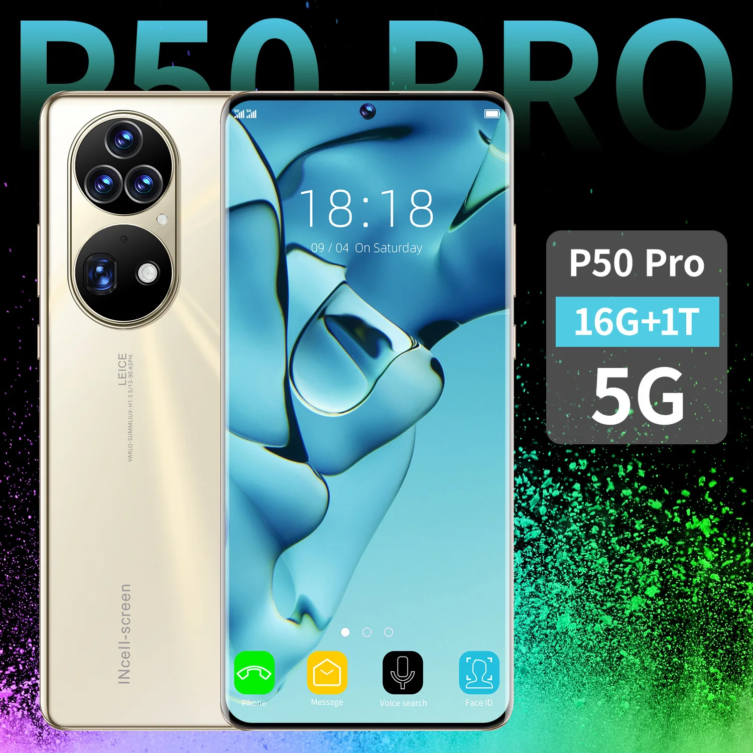 P50 Pro 7.3 Inch HD P50 Pro With Face ID LTE 4G Quad Core Ram 16GB ROM 1TB Mobile Phones Android 9.0 Mobile Phone