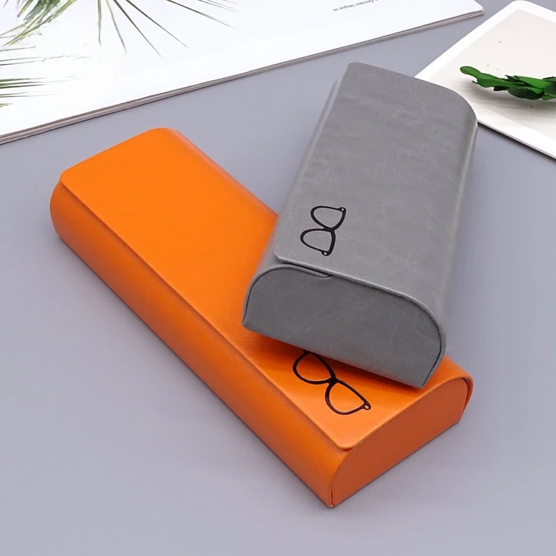 Lowest price mix color sunglasses case in stock PU leather glasses case for optical glasses eye wear custom logo eyeglass case