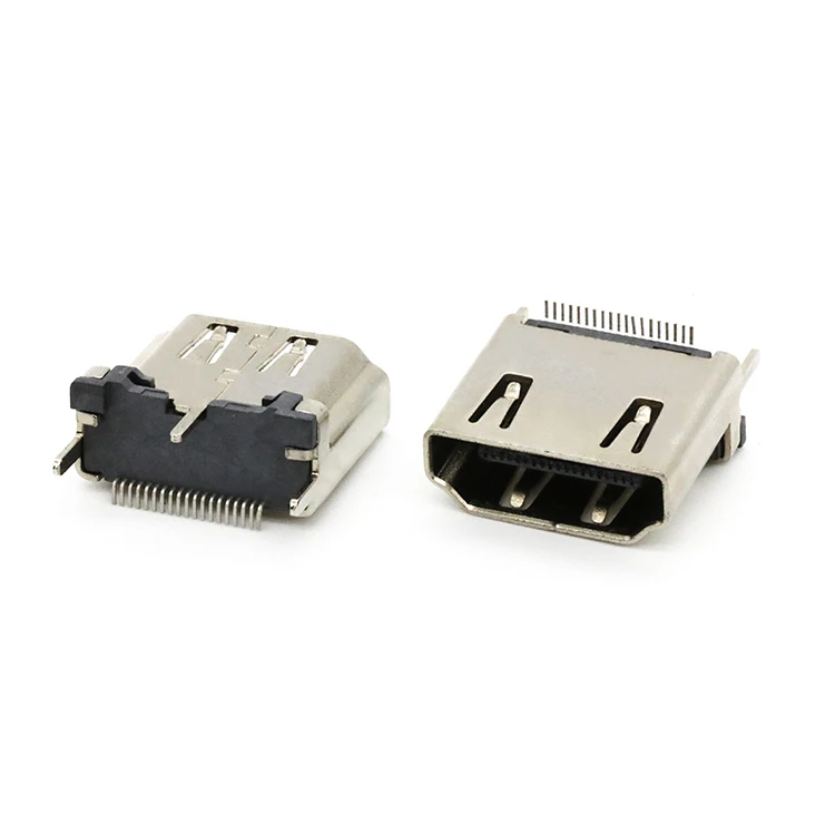 19 Pin мультимедийный интерфейс высокой четкости розетка разъем печатного монтажа крепление для вертикальной поверхности SMT позолоченные контакты
