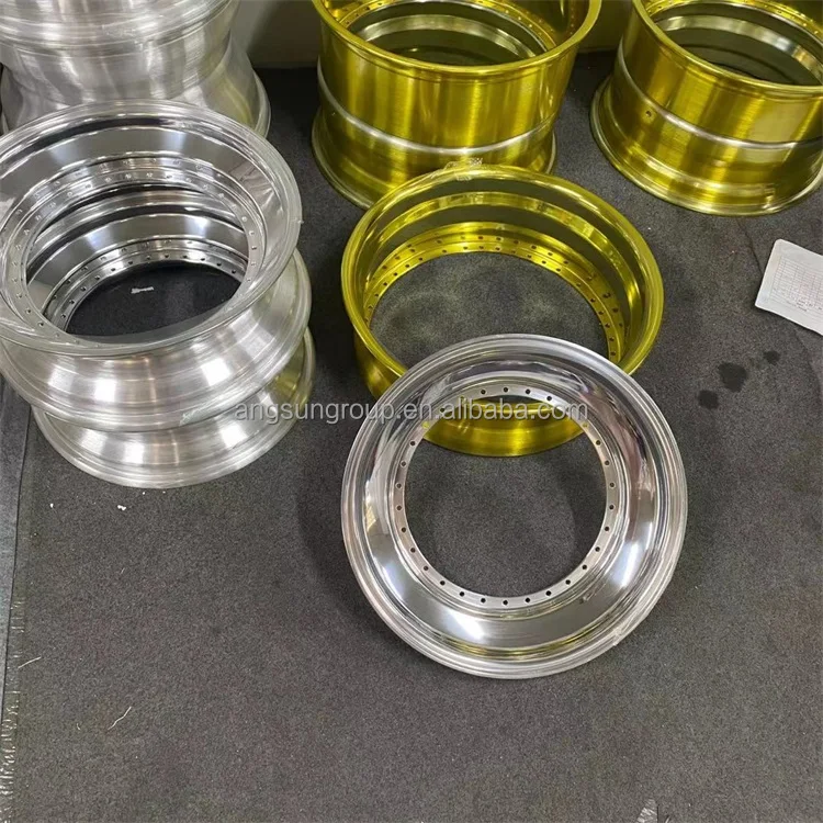 Chinese factory high quality forged Rims 3 pcs 16 to 18 triple step lip slant lip outer lip inner barrel for bbs oz ssr rotiform