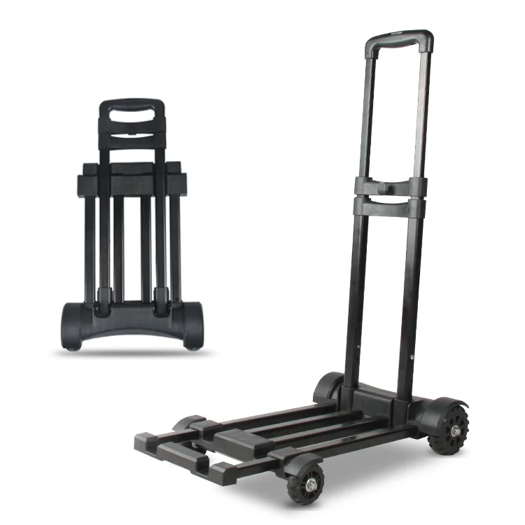 
Portable small folding airport luggage flat trolley 