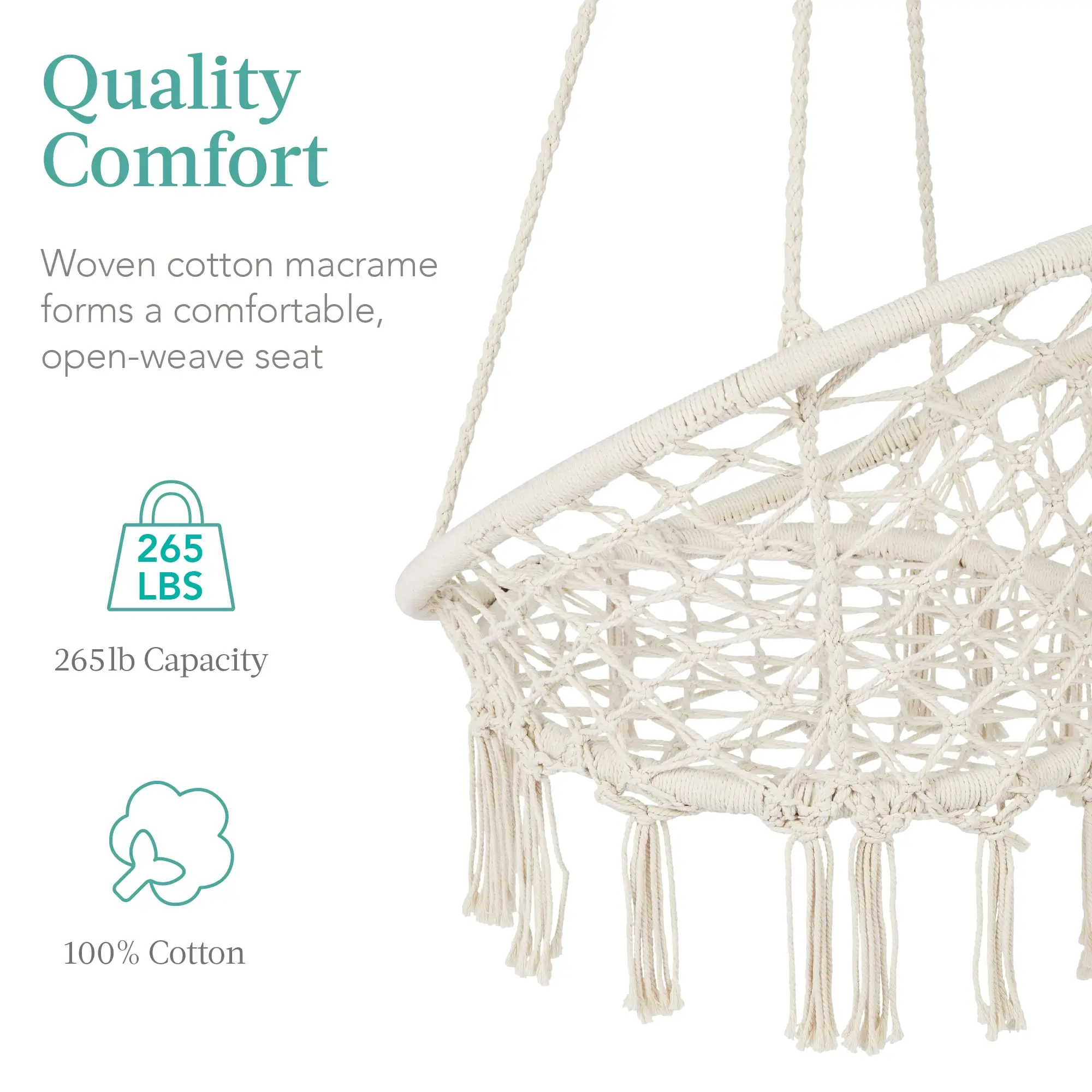 Outdoor Indoor Home Stay Woven Hanging Swing Chair With Stand  Basket Balcony Cradle Fringe Swing Hammock