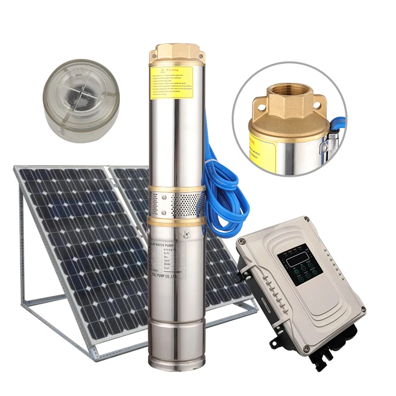 quality best 750w deep well bore hole clean water pumps solar powered china solar pump for agricultural irrigation