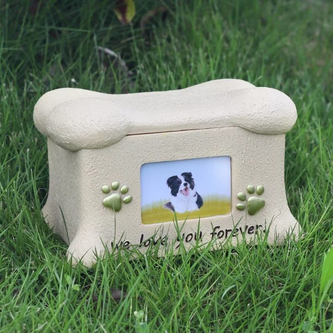 Resin pet ashes box dog and cat supplies cat and dog ashes box animal commemorative coffin box