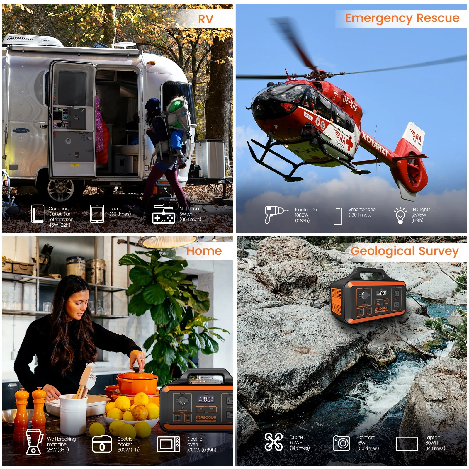 1000WH portable power station for outdoor & home power with 110V, 100V, 230V for different countries