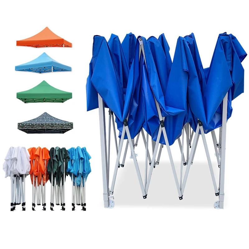 With Logo Foldable Four Legged Tent Retractable Sunshade Car Rain Shelter Ground Stall Umbrella Outdoor Advertising Tent