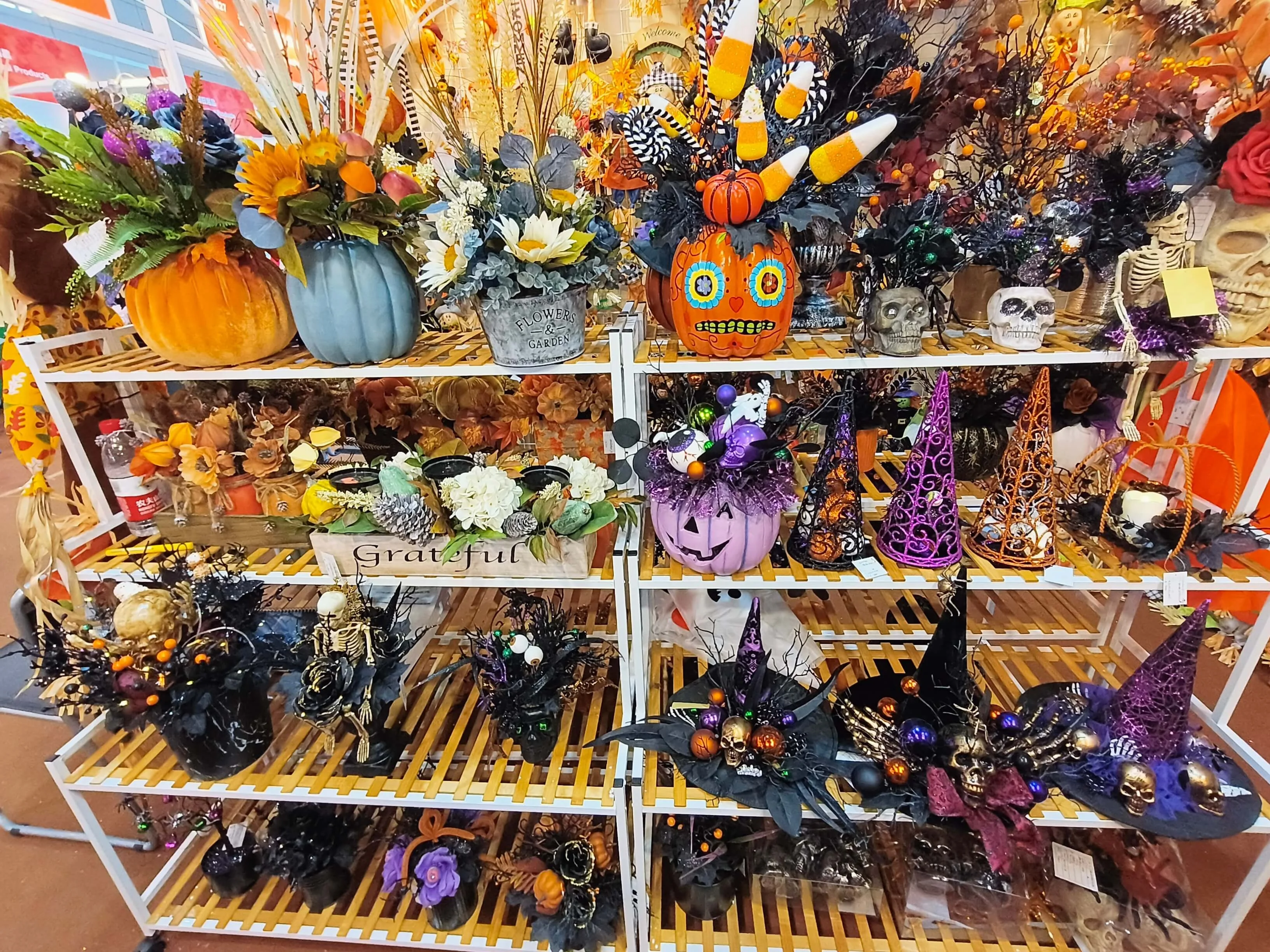 Senmasine Multiple Styles DIY Table Decoration Pumpkin Witch Hat Spooky Eyes Baubles Party Halloween Skeleton