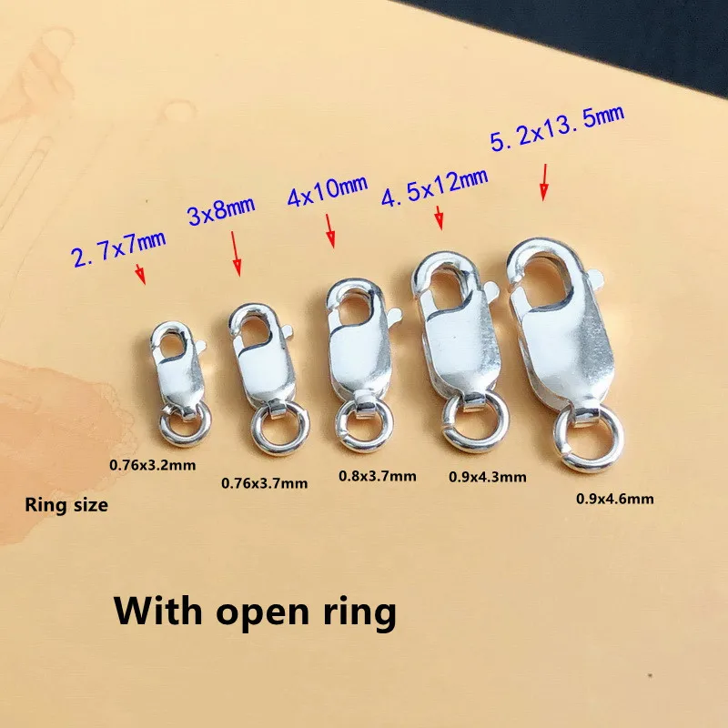 Anti Tarnish S925 Lobster Clasp For DIY Jewelry Making For Necklace Bracelet Parrot Buckle