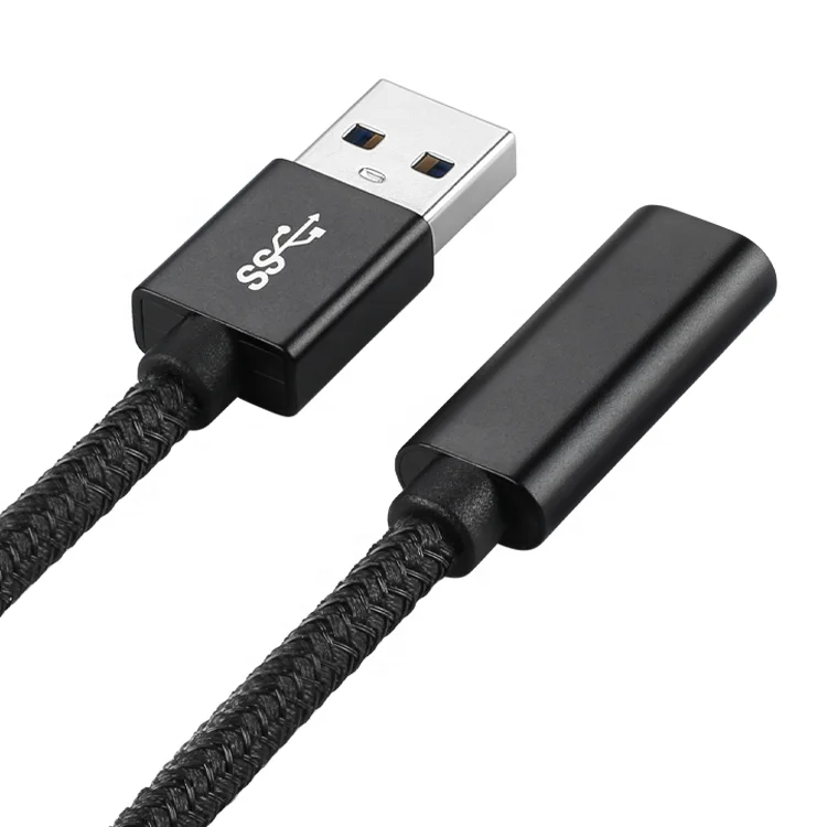 Кабель-адаптер ult-unite 10 см в черной оплетке с USB C «мама» на 3 0