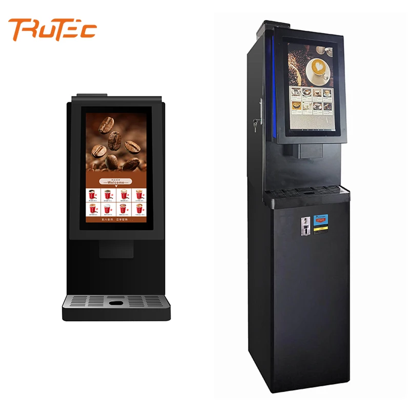 Automatic coffee dispenser vending commercial instant coffee vending machine with coin operated