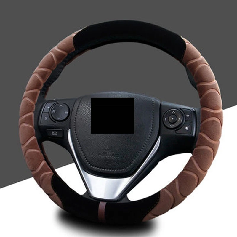 Hot Selling Car Steering Wheel Covers Winter Environmental Plush Embossed Flower Cover