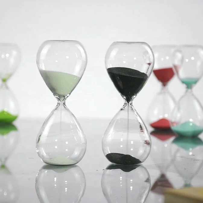 Wholesale Colorful Glass Sand Clock High Borosilicate Glass 5/10/30/60 Minute Hourglass Sand Timer