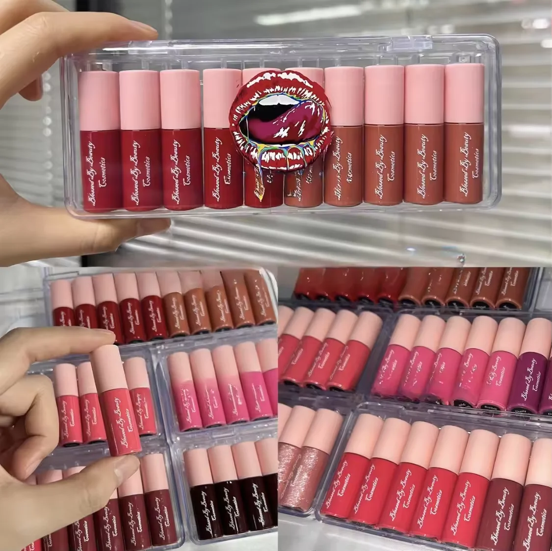 Custom Your LOGO 10PCS Lip Oil Light Lipgloss Set Moisturizing Hydrating Lip Glow Oil Lip Gloss Kit Lipgloss Liquid Lipstick