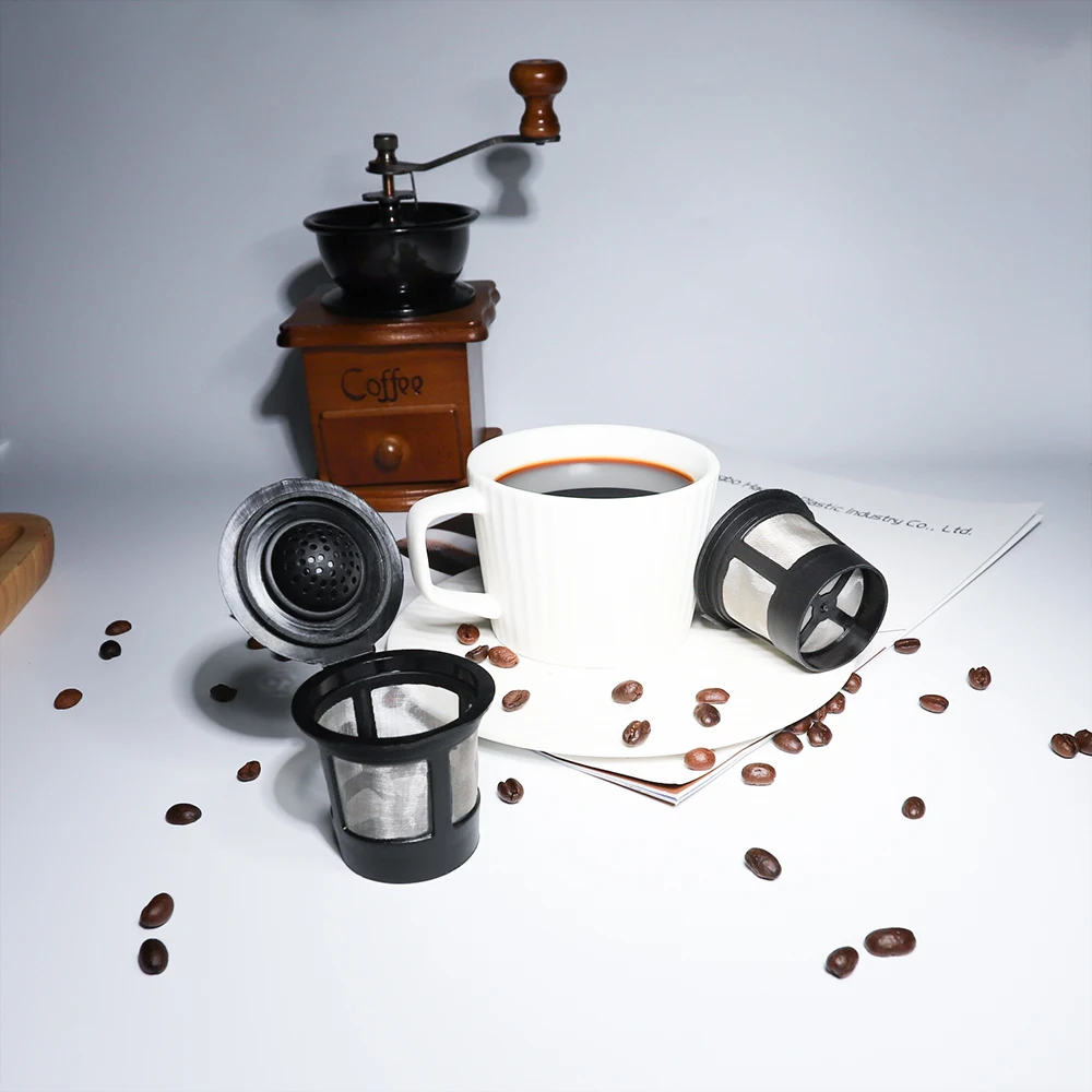 Reusable stainless steel mesh k cups coffee filter for keurig