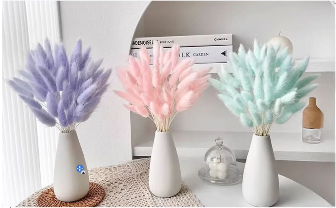 Decorative Bunny Tail Grass for Home Decor Artificial Floral Design and Soft Bunny Tail Stems