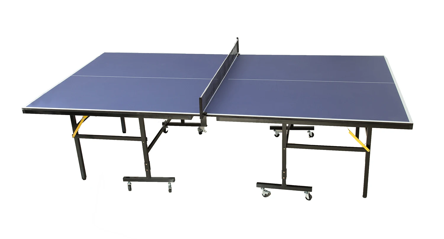 Movable Indoor Table Tennis Table, Foldable Standard PingPong Table with Wheels