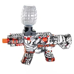 Water park hot sell automatic full graffiti electric toy water splat ball gun gel bullet splatter ball gel gun water
