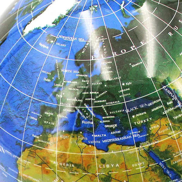 NHSUNRAY Magnetic Levitation Floating Globe 8' Levitation Rotating Ball LED Illuminated World Map Earth for Desktop Office Home