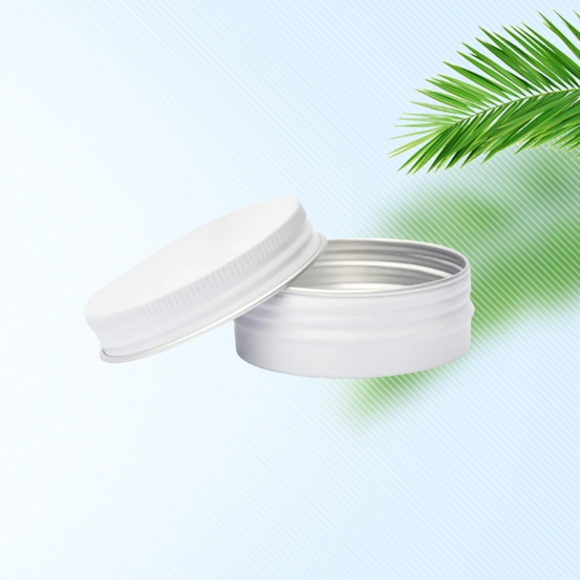Custom Logo White Aluminum Tin Box Aluminum Can With Lid Screw Cap Aluminum Jar Metal Mint Candy Tea Can
