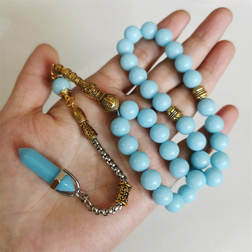 Muslim Tasbih Luminous stone Misbaha Metal tassel 33 66 99 prayer beads islamic fashion glow in dark Rosary tasbeeh