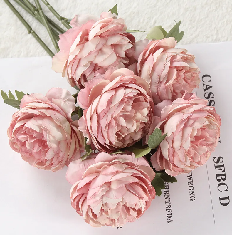 wholesale artificial peony silk flower simulation flowers home wedding decoration artificial flowers