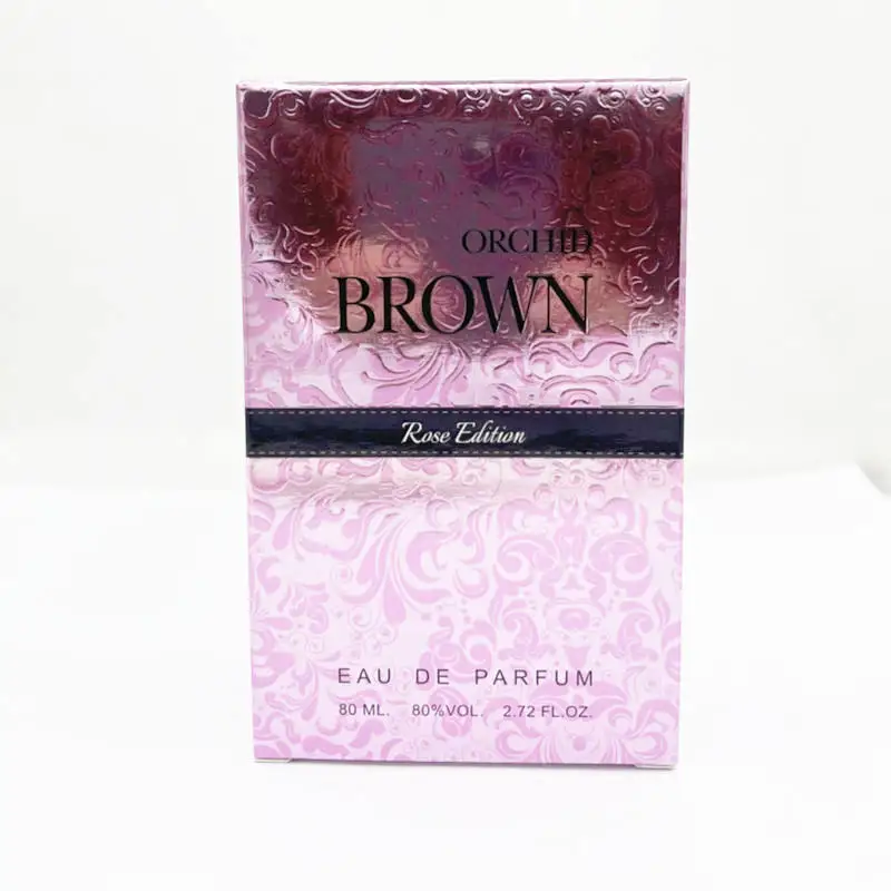 High quality Pink leather holster arabic perfume luxury 100ML Middle East Dubai UAE Vietnam women ORCHID BROWN perfume Wholesale