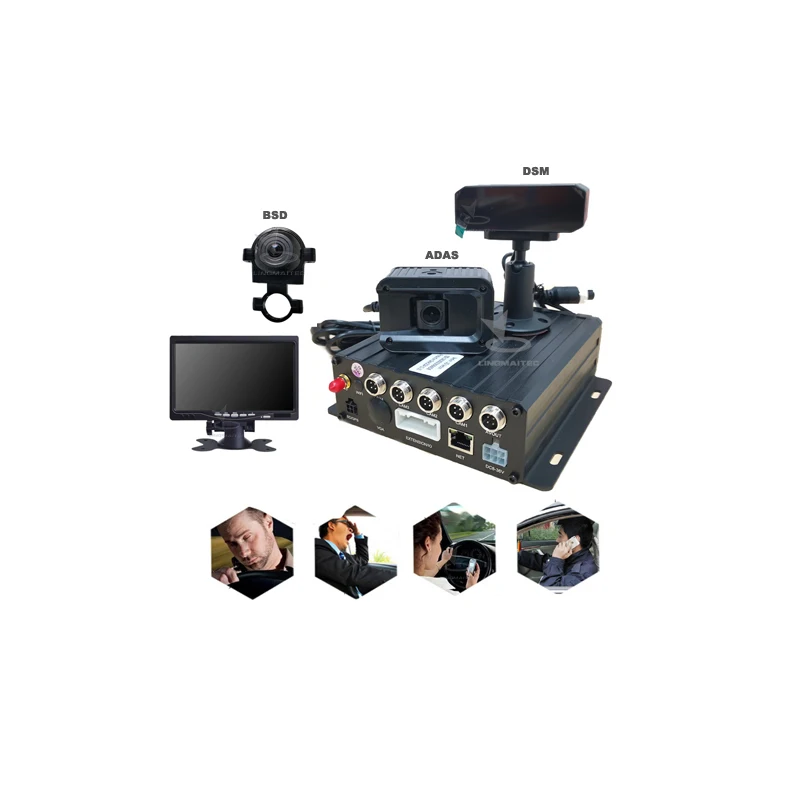 AI car seat vibration alarm driver behavior monitoring MDVR with ADAS camera GPS tracking