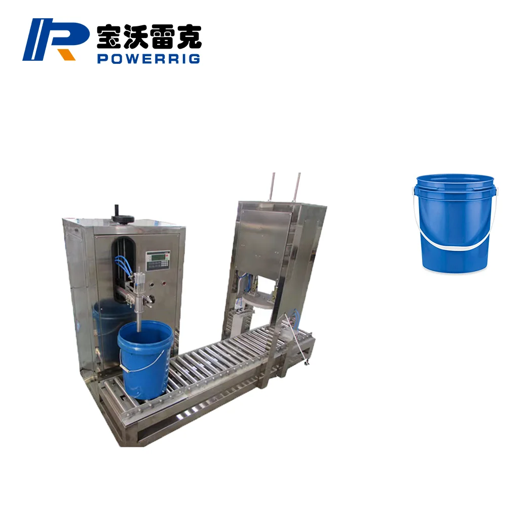 Automatic 18L 20l Weighing Car Lubricant Grease Engine Motor Lube Oil  Bucket Filling Machine