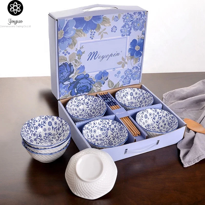 Coconut Fruit Noodle Porcelain Bowl Soup Sugar Salad Ceramic Bowl Set Wholesale