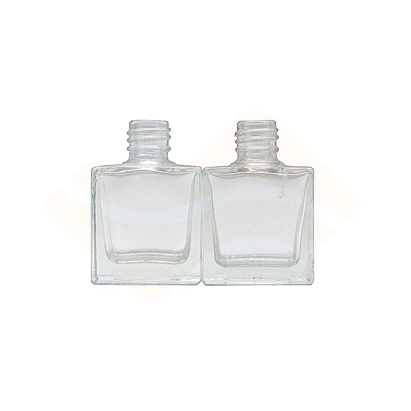 10 ml 15ml Mini Square Rectangular Shape Clear Glass Roll on Bottle with Stainless Steel Roller Ball