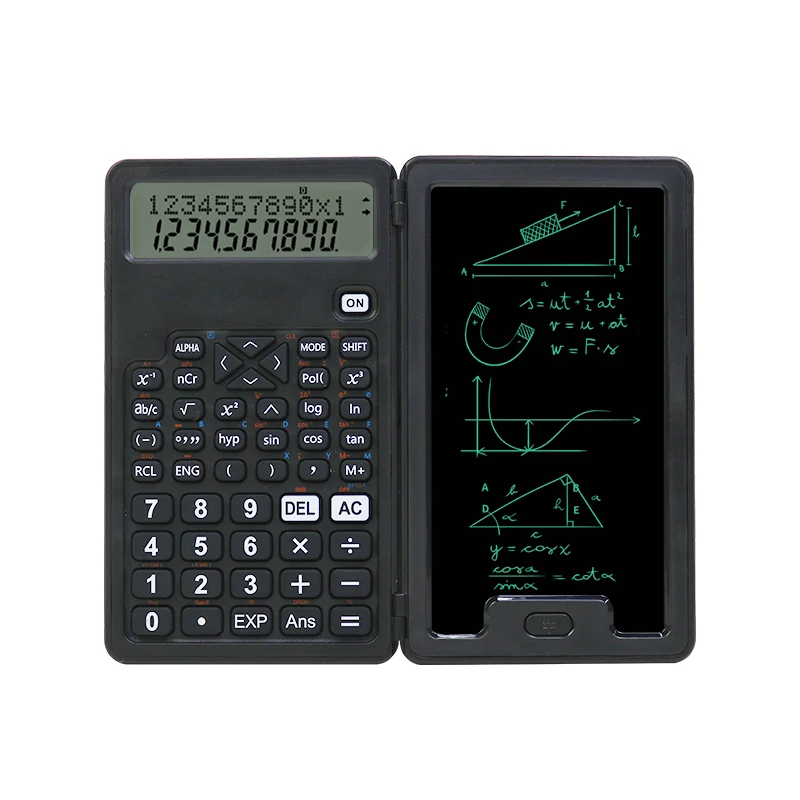 Mini folding doodle board multifunction Pockets calculator writing pad science drawing  LCD tablet digital kids education