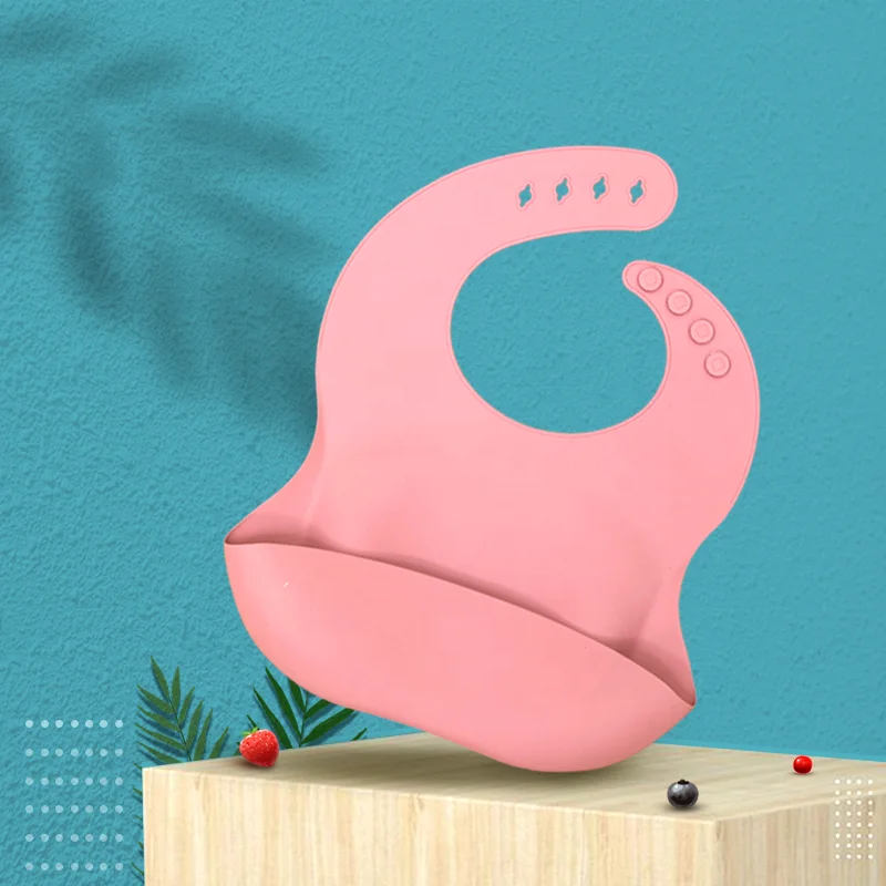 
Wholesale High Quality Waterproof Drool Silicone Baby Bibs Baby feeding bib 