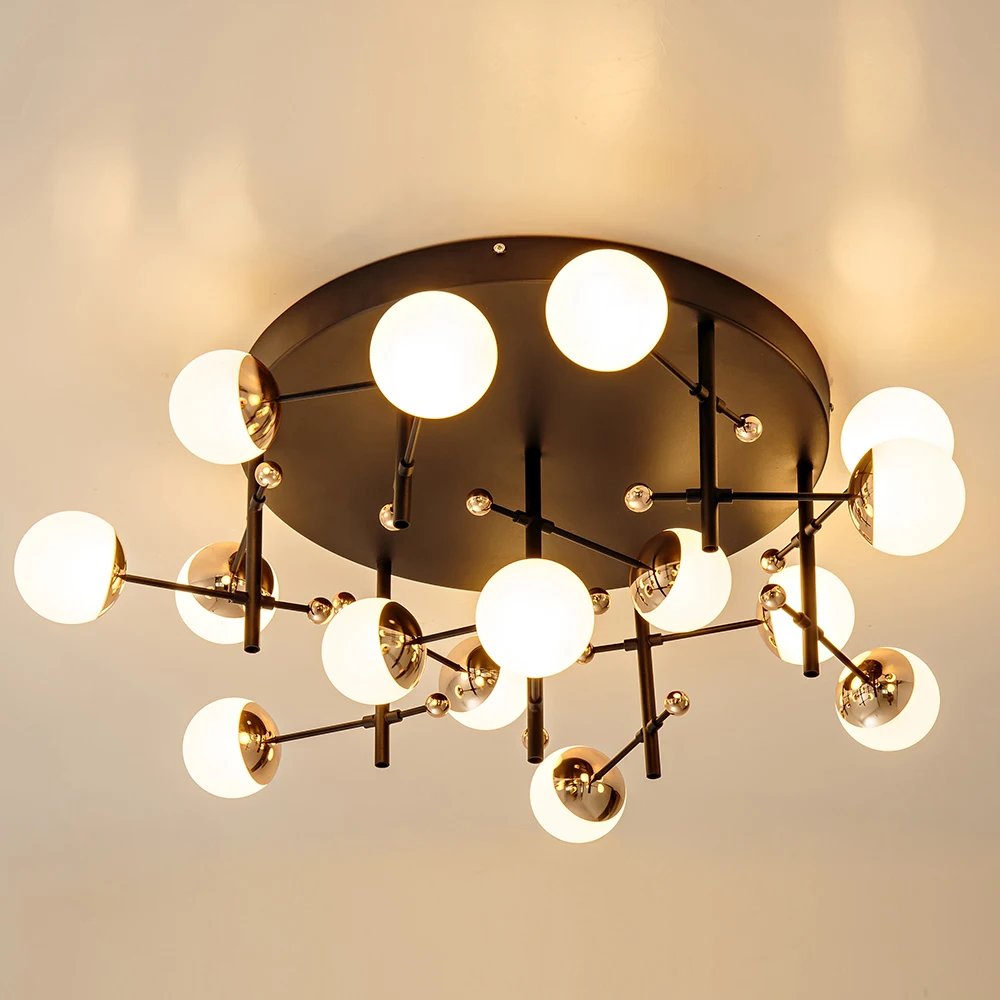 Modern Glass Ball Chandelier Lights Fixtures Home Chandelier Pendant Ceiling Lights