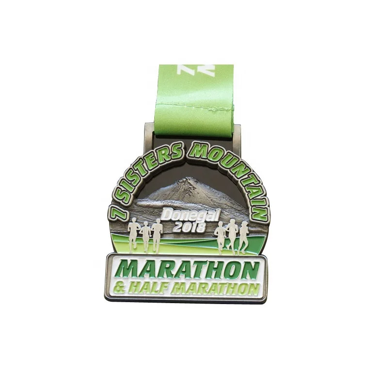 Metal Craft Style Award Medals with Ribbons Custom Casting Soft Enamel Marathon Running Sports Metal Medal Honor Award Souvenir