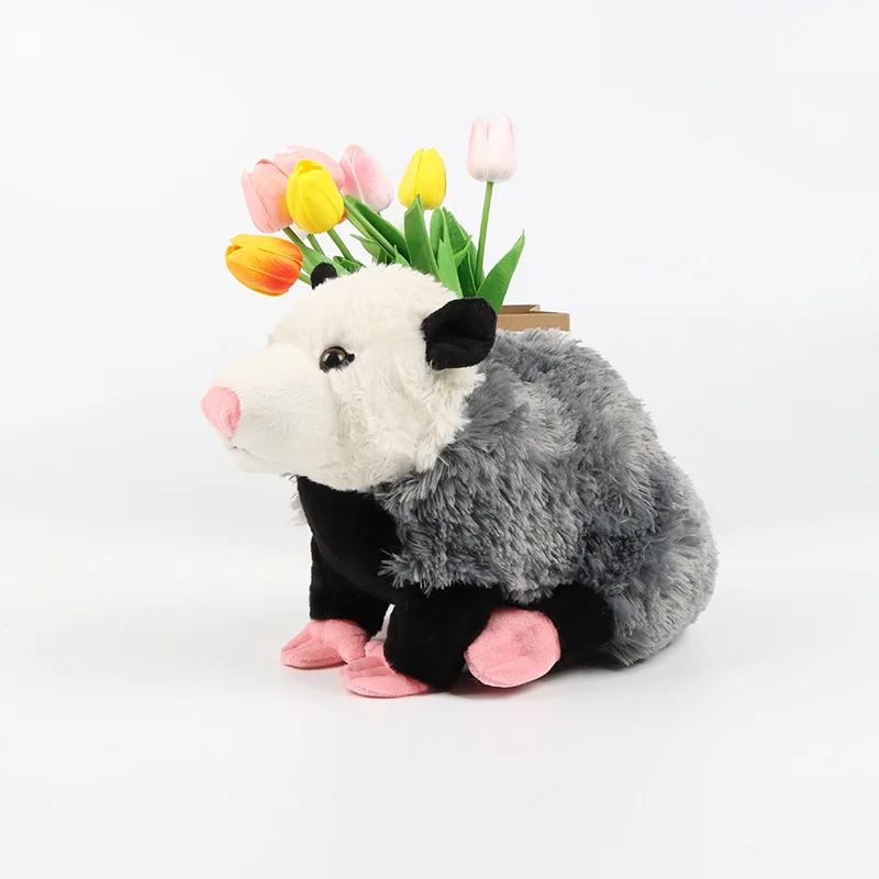 New Creative Simulation Mouse Plush Toy Gift for Kids Opossum Plush Possum lifelike opossum stuffed animal